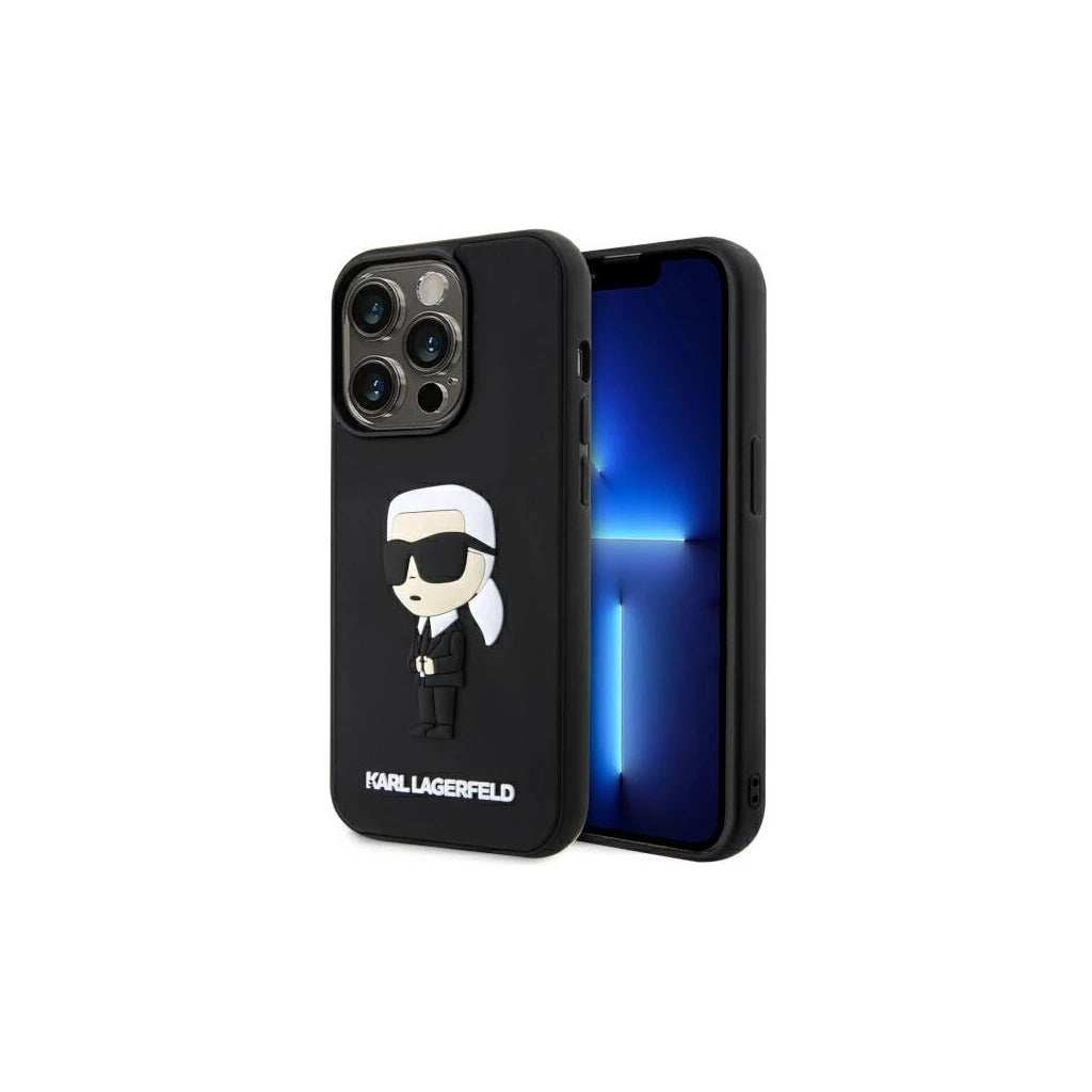 Karl Lagerfeld KLHCP14L3DRKINK iPhone 14 Pro 6.1 készülékhez kemény tok Rubber Ikonik 3D fekete -  iPhone 14 Pro tok a Domshop kínálatából