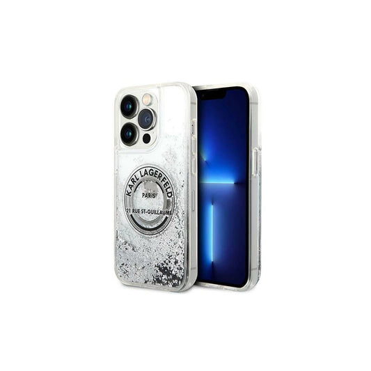 Karl Lagerfeld KLHCP14LLCRSGRS iPhone 14 Pro 6,1 készülékhez kemény tok Liquid Glitter RSG ezüst -  iPhone 14 Pro tok a Domshop kínálatából