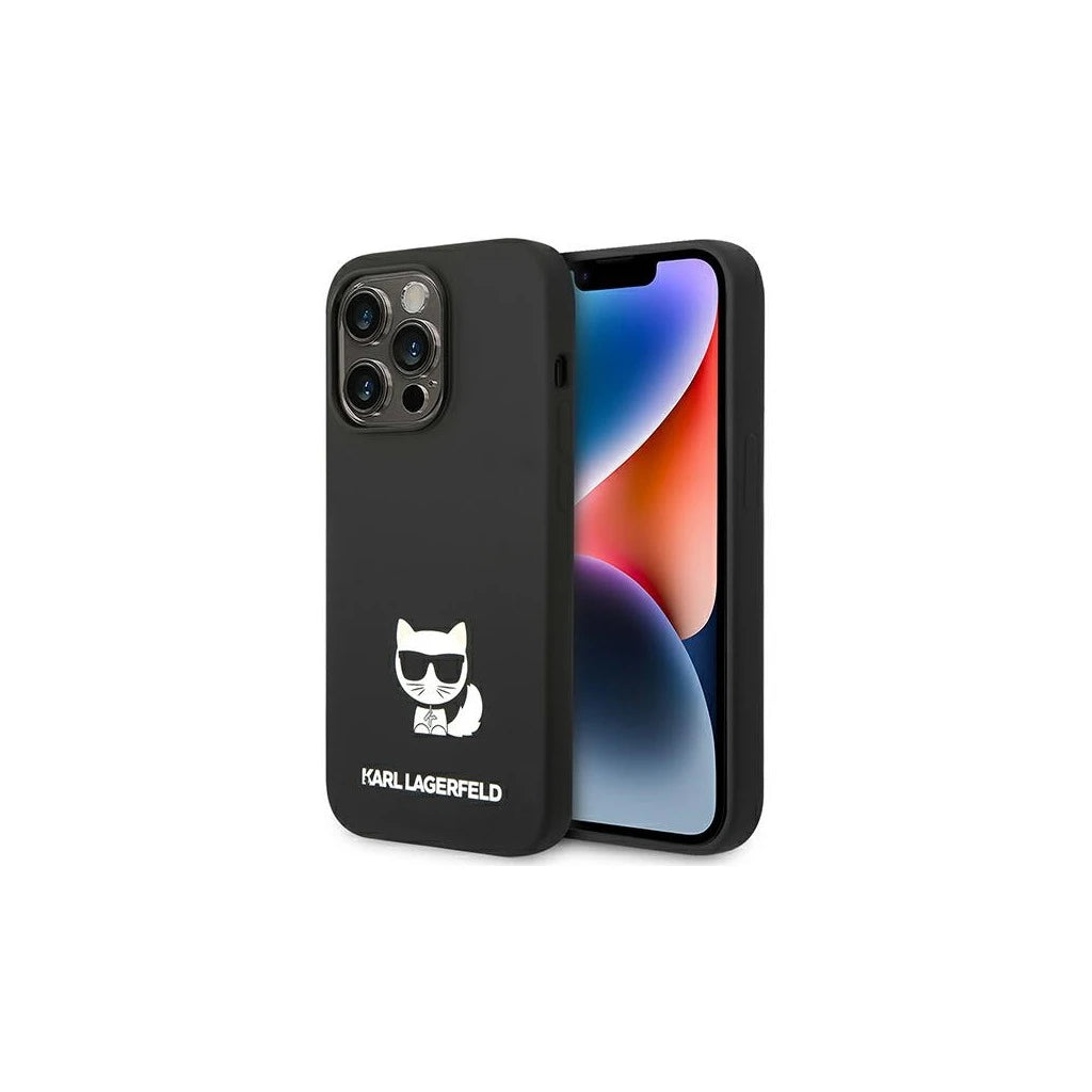 Karl Lagerfeld KLHCP14LSLCTBK iPhone 14 Pro 6,1 készülékhez kemény tok Silicone Choupette Body fekete -  iPhone 14 Pro tok a Domshop kínálatából