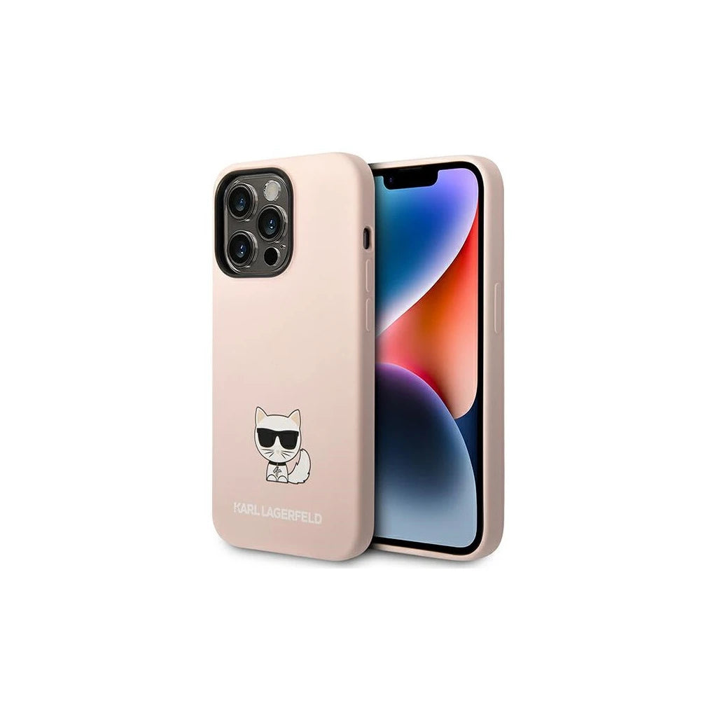 Karl Lagerfeld KLHCP14LSLCTPI iPhone 14 Pro 6,1 készülékhez kemény tok szilikon Choupette B világos rózsaszín -  iPhone 14 Pro tok a Domshop kínálatából