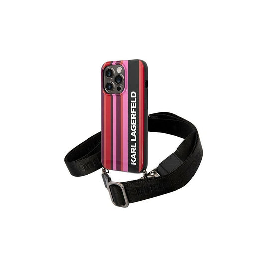 Karl Lagerfeld KLHCP14LSTSTP iPhone 14 Pro 6,1 készülékhez kemény tok Color Stripes pánt rózsaszín -  iPhone 14 Pro tok a Domshop kínálatából