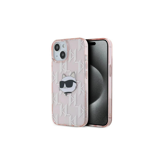 Karl Lagerfeld KLHCP14SHKLPCHP iPhone 14/15/13 készülékhez 6.1" kemény tok IML Choupette Head & Mon rózsaszín -  iPhone 13/14/15 tok a Domshop kínálatából