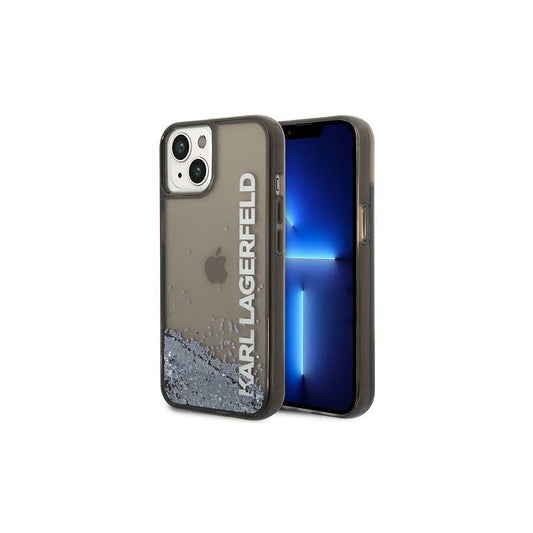 Karl Lagerfeld KLHCP14SLCKVK iPhone 14/15/13 6,1 készülékhez kemény tok Liquid Glitter Elong fekete -  iPhone 13/14/15 tok a Domshop kínálatából