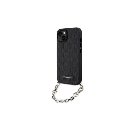 Karl Lagerfeld KLHCP14SSACKLHPK iPhone 14/15/13 6.1" készülékhez kemény tok Saffiano Monogram Chai fekete -  iPhone 13/14/15 tok a Domshop kínálatából