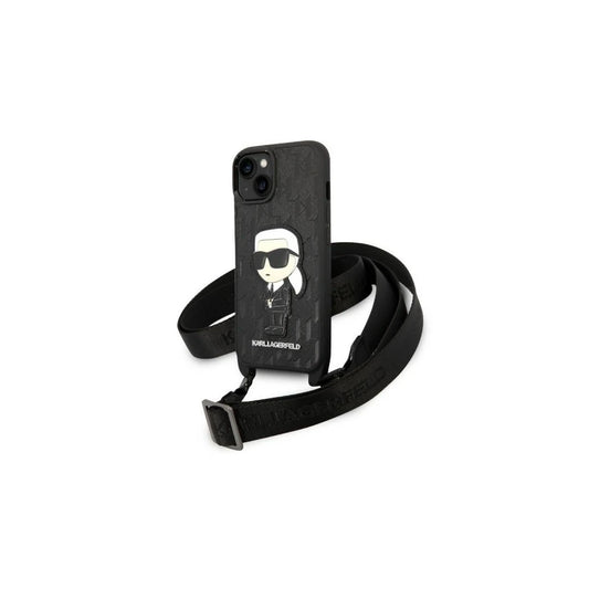 Karl Lagerfeld KLHCP14SSTKMK iPhone 14/15/13 6,1 készülékhez kemény tok Monogram Ikonik Patch fekete -  iPhone 13/14/15 tok a Domshop kínálatából