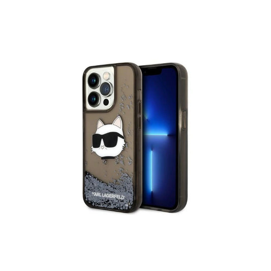 Karl Lagerfeld KLHCP14XLNCHCK iPhone 14 Pro Max 6,7" készülékhez kemény tok Glitter Choupette Head fekete -  iPhone 14 Pro Max tok a Domshop kínálatából