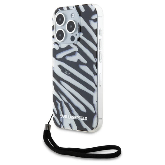 Karl Lagerfeld KLHCP15LHZBPKCCK iPhone 15 Pro 6.1 készülékhez keménytok IML Zebra Pattern & Cord fekete -  iPhone 15 Pro tok a Domshop kínálatából
