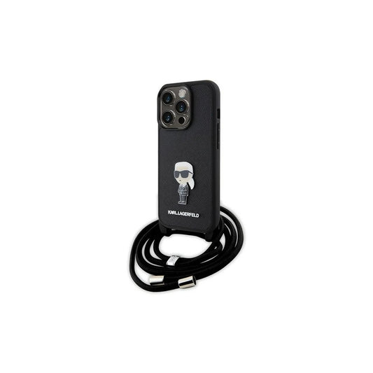 Karl Lagerfeld KLHCP15LSASKNPSK iPhone 15 Pro 6.1 készülékhez tok Crossbody Saffiano Monogram fekete -  iPhone 15 Pro tok a Domshop kínálatából