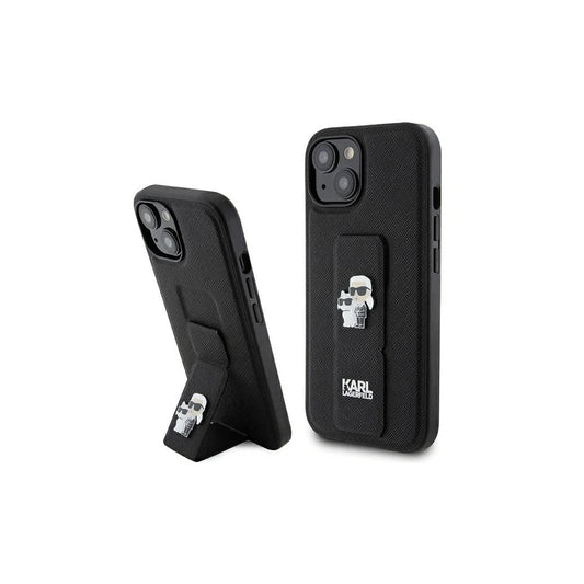 Karl Lagerfeld KLHCP15MGSAKCPK iPhone 15 Plus / 14 Plus 6,7" készülékhez keménytok Gripstand Saffiano fekete -  iPhone 14 Plus/15Plus tok a Domshop kínálatából