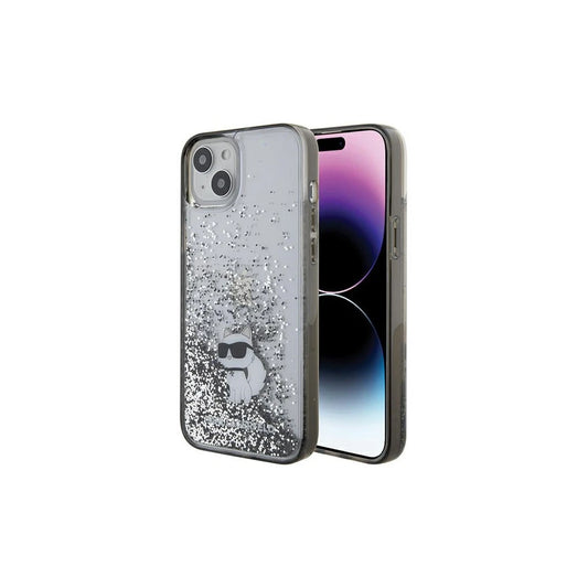 Karl Lagerfeld KLHCP15MLKCNSK iPhone 15 Plus/14 Plus 6.7" készülékhez átlátszó kemény tok Liquid Glitter Choup -  iPhone 14 Plus/15Plus tok a Domshop kínálatából