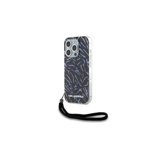 Karl Lagerfeld KLHCP15XHZBPKCC iPhone 15 Pro Max 6.7" készülékhez tok Zebra With Cord lila -  iPhone 15 Pro Max tok a Domshop kínálatából
