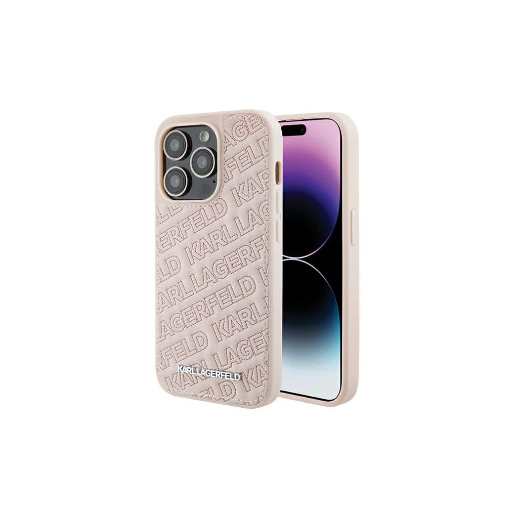Karl Lagerfeld KLHCP15XPQKPMP iPhone 15 Pro Max 6.7 készülékhez tok Quilted K Pattern rózsaszín -  iPhone 15 Pro Max tok a Domshop kínálatából
