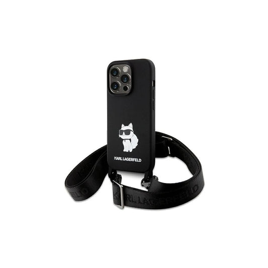 Karl Lagerfeld KLHCP15XSCBSCNK iPhone 15 Pro Max készülékhez 6.7 hüvelykes kemény tok, Crossbody szilikon Choupe, fekete -  iPhone 15 Pro Max tok a Domshop kínálatából