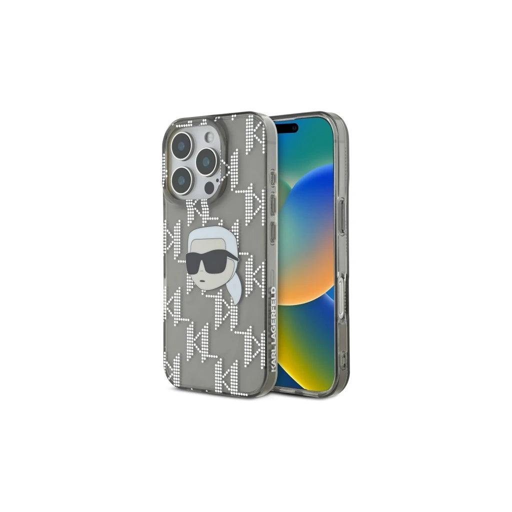 Karl Lagerfeld KLHCP16LHKLPKHK iPhone 16 Pro készülékhez 6.3" kemény tok IML Karl Head Electroplated fekete -  iPhone 16 Pro Max tok a Domshop kínálatából
