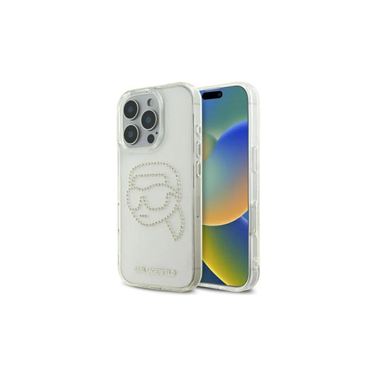 Karl Lagerfeld KLHCP16XHKHDCELT iPhone 16 Pro Max 6.9 készülékhez kemény tok IML Rhinestones Karl Hea átlátszó -  iPhone 16 Pro Max tok a Domshop kínálatából
