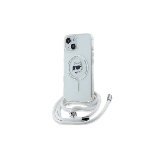 Karl Lagerfeld KLHMP13MHCCHNT iPhone 13/14/15 6.1” készülékhez kemény tok átlátszó IML Choupette Head & Cord -  iPhone 13/14/15 tok a Domshop kínálatából