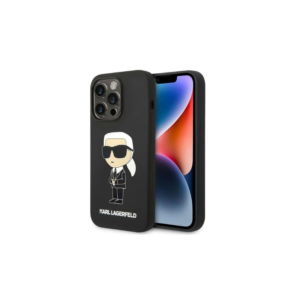 Karl Lagerfeld KLHMP14LSNIKBCK iPhone 14 Pro 6,1 készülékhez kemény tok Silicone Ikonik Magsafe fekete -  iPhone 14 Pro tok a Domshop kínálatából