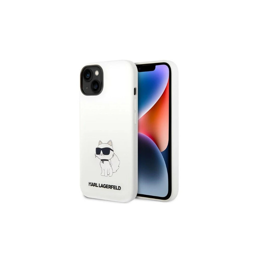 Karl Lagerfeld KLHMP14MSNCHBCH iPhone 14 Plus /15 Plus készülékhez kemény tok szilikon Choupette MagSafe fehér -  iPhone 14 Plus/15Plus tok a Domshop kínálatából
