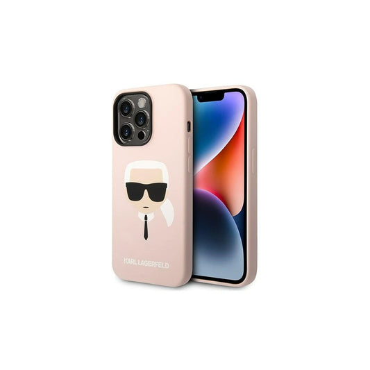 Karl Lagerfeld KLHMP14XSLKHLP iPhone 14 Pro Max 6,7 készülékhez kemény tok Silicone Karl`s, világos rózsaszín -  iPhone 14 Pro Max tok a Domshop kínálatából