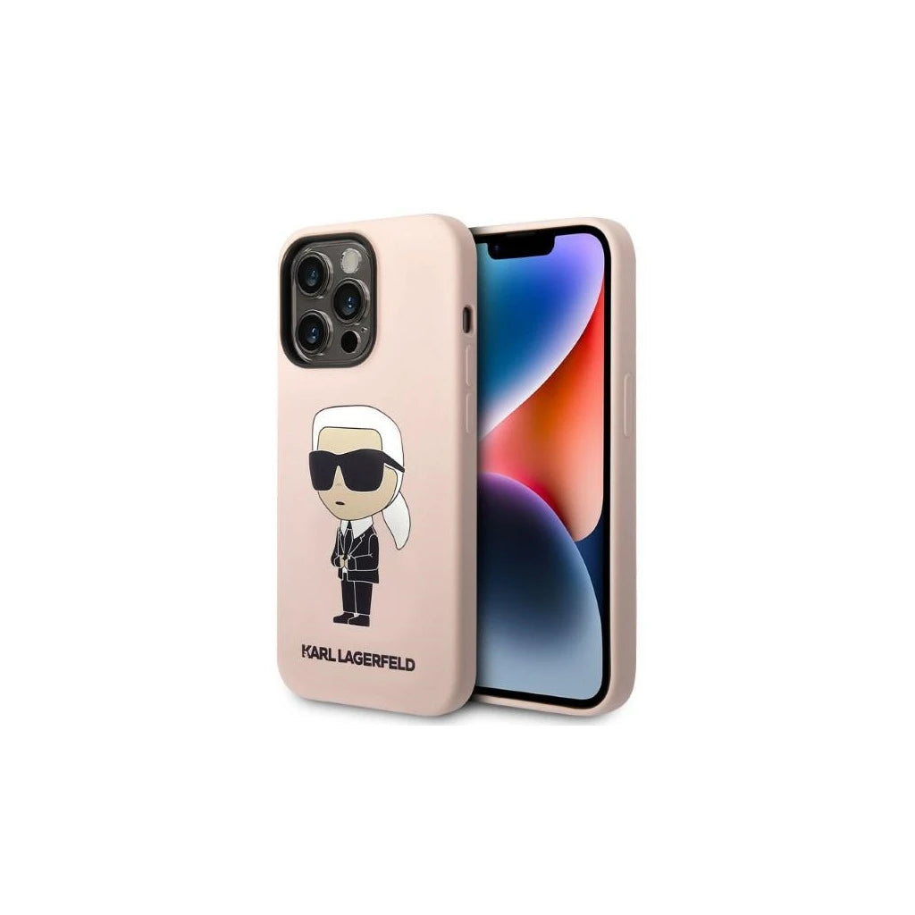 Karl Lagerfeld KLHMP14XSNIKBCP iPhone 14 Pro Max készülékhez kemény tok szilikon Ikonik MagSafe rózsaszín -  iPhone 14 Pro Max tok a Domshop kínálatából