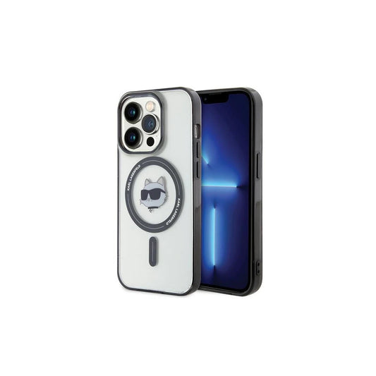 Karl Lagerfeld KLHMP15LHCHNOTK iPhone 15 Pro 6,1 készülékhez átlátszó kemény tok IML Choupette`s Head MagSafe -  iPhone 15 Pro tok a Domshop kínálatából