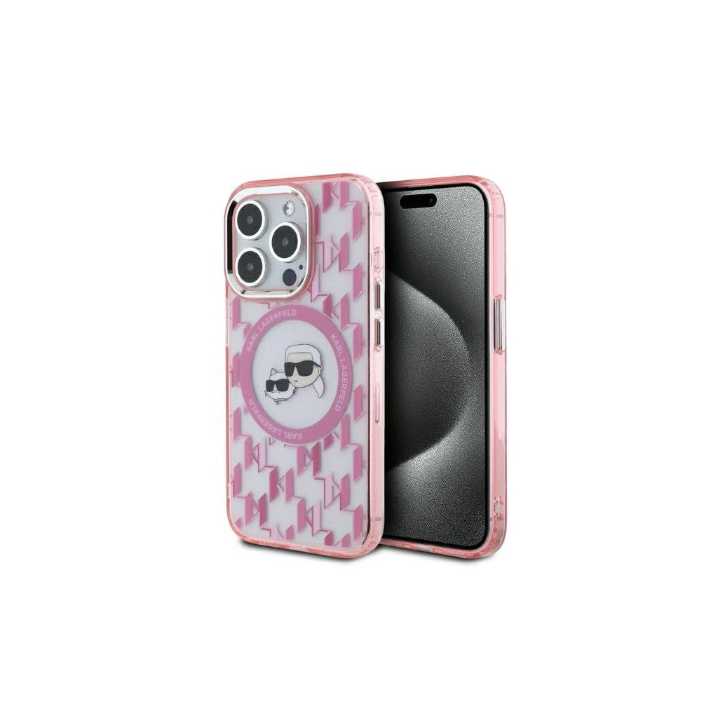 Karl Lagerfeld KLHMP15LHMCKMHP iPhone 15 Pro 6.1" készülékhez IML Monogram Karl&Choupette Head MagSaf tok rózsaszín -  iPhone 15 Pro tok a Domshop kínálatából