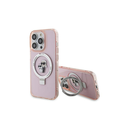 Karl Lagerfeld KLHMP15LHMRSKCP iPhone 15 Pro 6.1 készülékhez kemény tok Ring Stand Karl&Choupettte Mag rózsaszín -  iPhone 15 Pro tok a Domshop kínálatából
