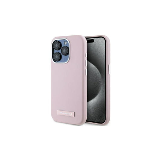 Karl Lagerfeld KLHMP15LPGMSRPP iPhone 15 Pro 6.1" készülékhez kemény tok FW Metal Plate MagSafe rózsaszín -  iPhone 15 Pro tok a Domshop kínálatából