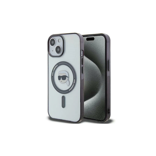 Karl Lagerfeld KLHMP15MHKHNOTK iPhone 15 Plus/ 14 Plus 6.7" készülékhez átlátszó kemény tok IML Karl`s Head Mag -  iPhone 14 Plus/15Plus tok a Domshop kínálatából