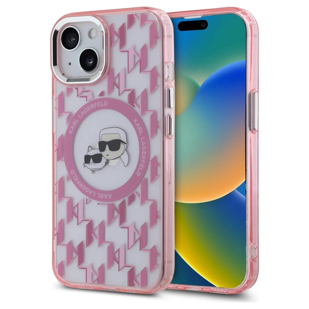 Karl Lagerfeld KLHMP15MHMCKMHP iPhone 15 Plus 6.7" készülékhez IML Monogram Karl&Choupette Head MagSa tok rózsaszín -  iPhone 14 Plus/15Plus tok a Domshop kínálatából