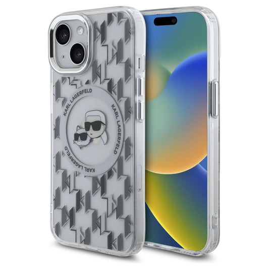 Karl Lagerfeld KLHMP15SHMCKMHT iPhone 15 6.1" készülékhez tok IML Monogram Karl&Choupette H átlátszó -  iPhone 15 tok a Domshop kínálatából