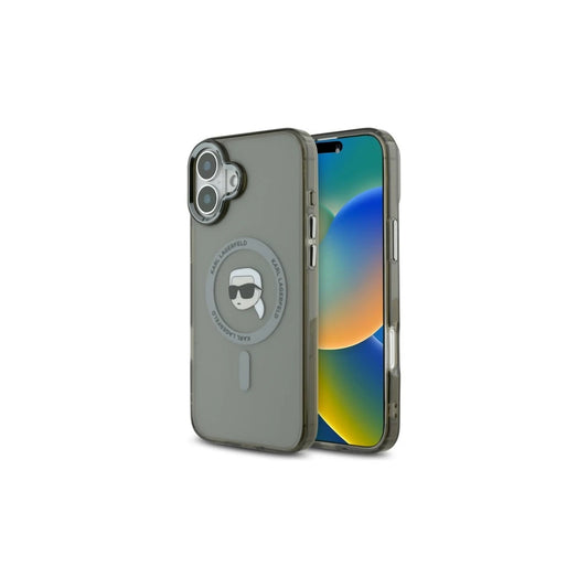 Karl Lagerfeld KLHMP16SHLSKIK iPhone 16 6.1" készülékhez kemény tok IML Metal Karl Head MagSafe fekete -  iPhone 16 tok a Domshop kínálatából