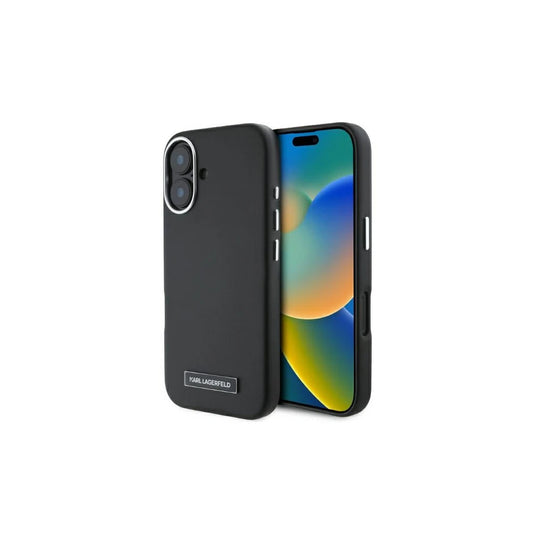 Karl Lagerfeld KLHMP16SPGMSRPK iPhone 16 6.1" készülékhez kemény tok FW Metal Plate MagSafe fekete -  iPhone 16 tok a Domshop kínálatából