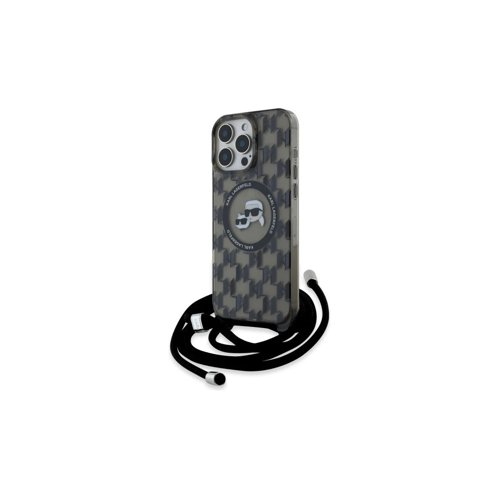 Karl Lagerfeld KLHMP16XHCKCKLCK iPhone 16 Pro Max 6.9" készülékhez kemény tok IML Crossbody Monogram Karl fekete -  iPhone 16 Pro Max tok a Domshop kínálatából