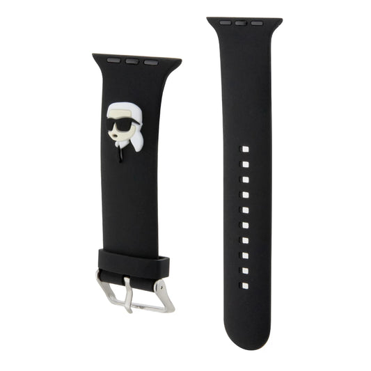 Karl Lagerfeld Karl Head NFT óraszíj Apple Watch készülékhez 42/44/45/46/49 fekete -  Apple Watch Szilikon Szíjak a Domshop kínálatából