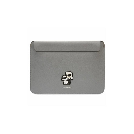 Karl Lagerfeld Laptop tok KLCS14SAKCPMG 14 hüvelykes ezüst Saffiano Karl&Choupette -  12-14" laptop táskák a Domshop kínálatából