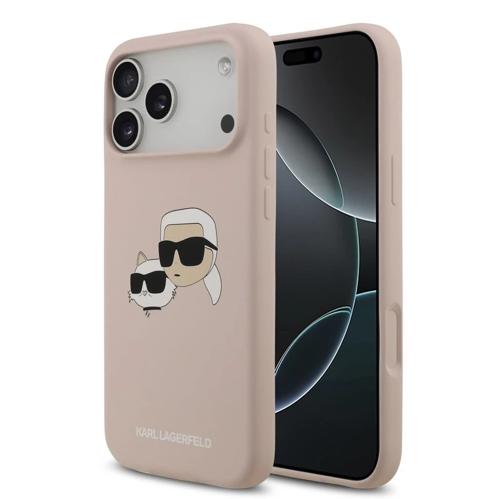 Karl Lagerfeld Liquid Silicone Double Heads MagSafe hátsó tok iPhone 17 Pro Max készülékhez rózsaszín -  iPhone 17 Pro Max tok a Domshop kínálatából