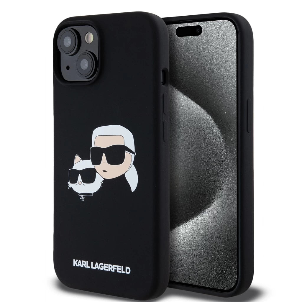 Karl Lagerfeld Liquid Silicone Double Heads MagSafe tok iPhone 15 Pro Max készülékhez fekete -  iPhone 15 Pro Max tok a Domshop kínálatából