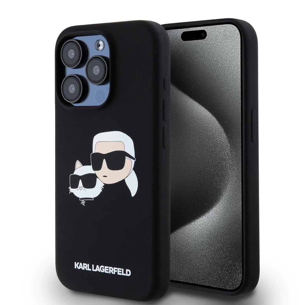 Karl Lagerfeld Liquid Silicone Double Heads MagSafe tok iPhone 15 Pro készülékhez fekete -  iPhone 15 Pro tok a Domshop kínálatából