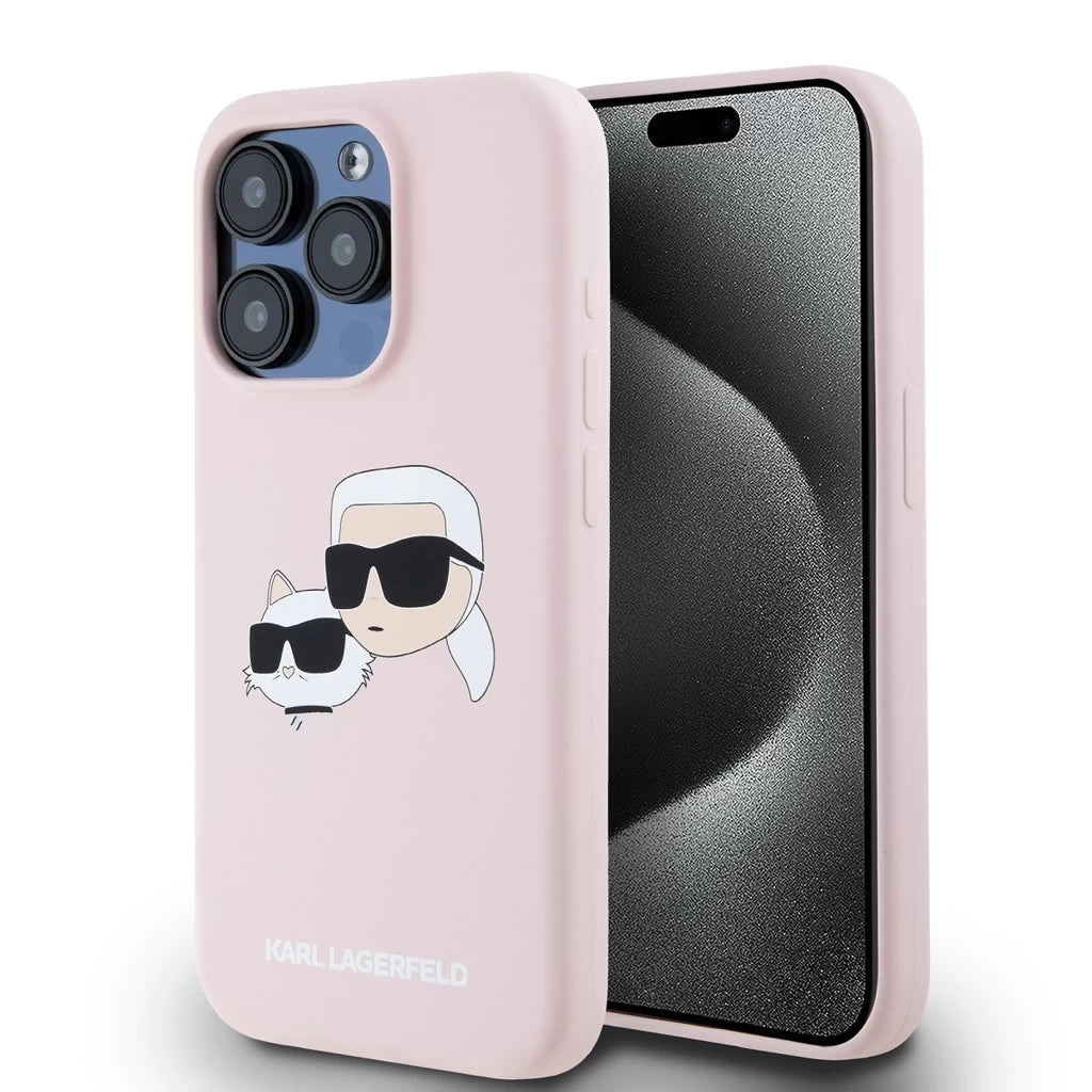 Karl Lagerfeld Liquid Silicone Double Heads MagSafe tok iPhone 15 Pro készülékhez rózsaszín -  iPhone 15 Pro tok a Domshop kínálatából