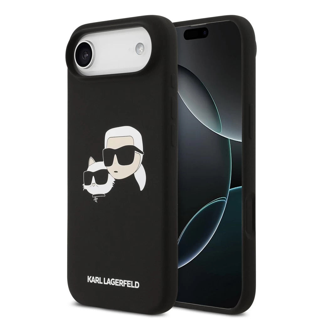 Karl Lagerfeld Liquid Silicone Double Heads MagSafe tok iPhone 17 Air készülékhez fekete -  iPhone 17 Air tok a Domshop kínálatából