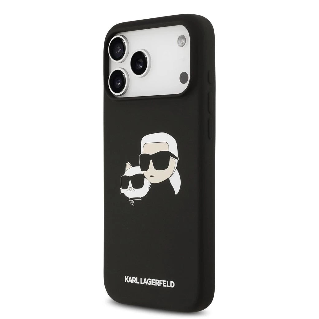 Karl Lagerfeld Liquid Silicone Double Heads MagSafe tok iPhone 17 Pro Max készülékhez fekete -  iPhone 17 Pro Max tok a Domshop kínálatából
