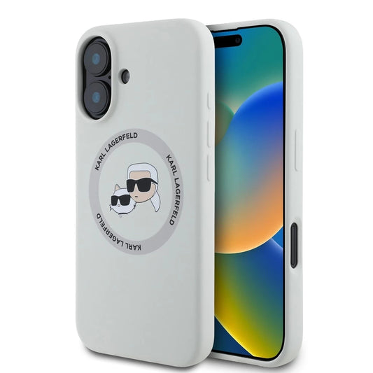 Karl Lagerfeld Liquid Silicone K&CH Heads MagSafe tok iPhone 16 készülékhez bézs -  iPhone 16 tok a Domshop kínálatából