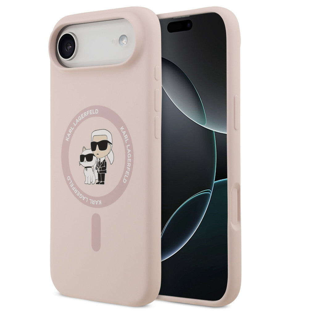 Karl Lagerfeld Liquid Silicone Karl and Choupette MagSafe iPhone Air (2025) hátlap tok, rózsaszín -  iPhone 17 Air tok a Domshop kínálatából