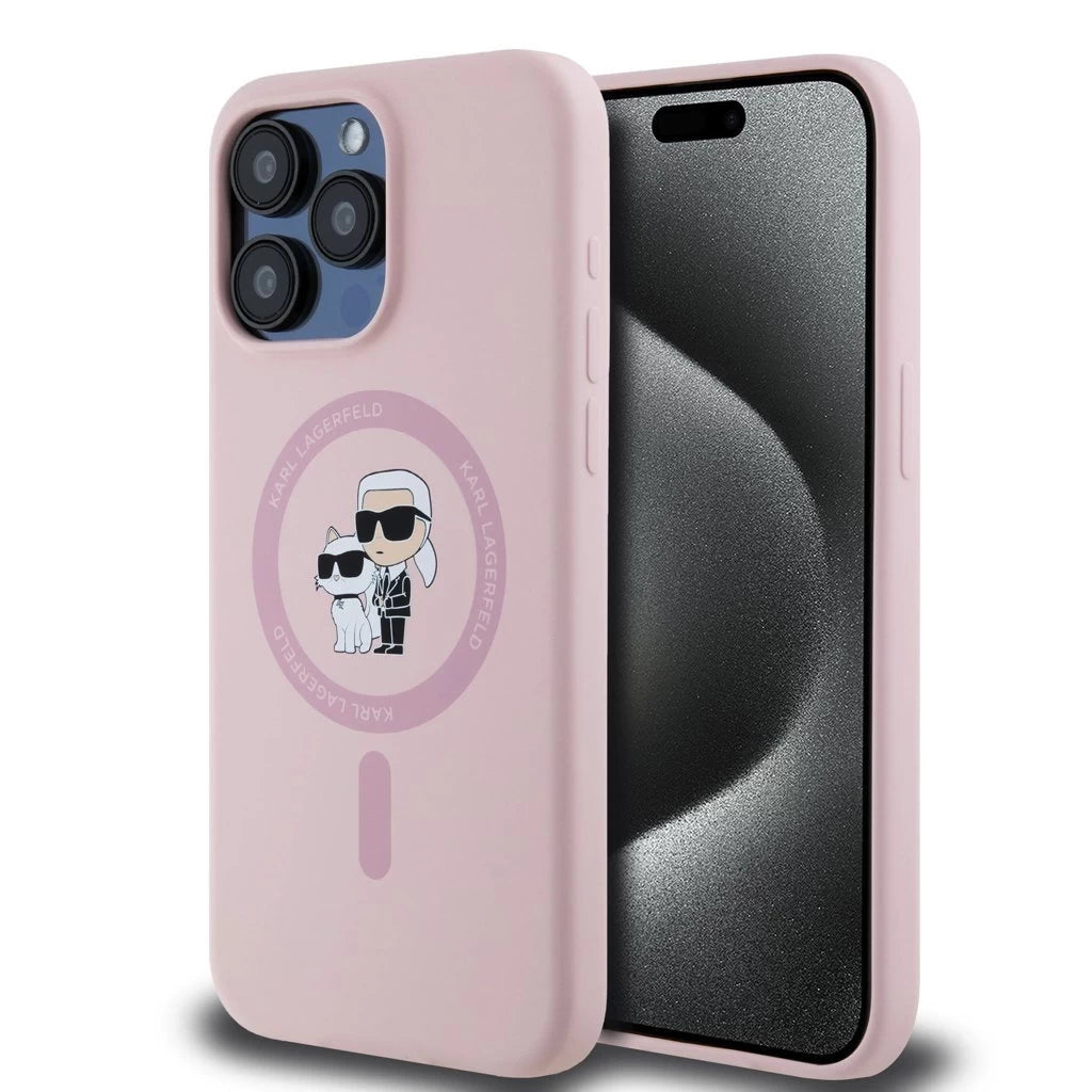 Karl Lagerfeld Liquid Silicone Karl and Choupette MagSafe tok iPhone 15 Pro Max készülékhez rózsaszín -  iPhone 15 Pro Max tok a Domshop kínálatából
