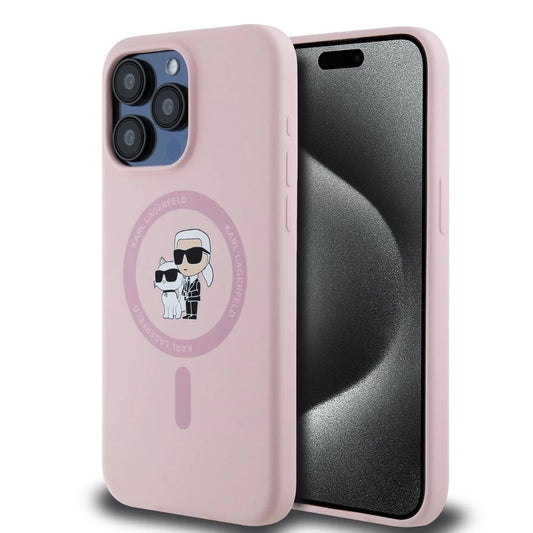 Karl Lagerfeld Liquid Silicone Karl and Choupette MagSafe tok iPhone 15 Pro Max készülékhez rózsaszín -  iPhone 15 Pro Max tok a Domshop kínálatából