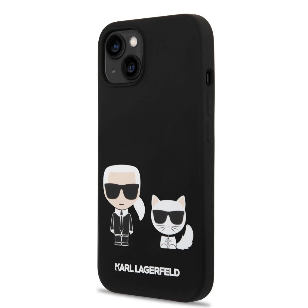 Karl Lagerfeld MagSafe Compatible tok Liquid Silicone Karl and Choupette iPhone 14 Plus készülékhez fekete -  iPhone 14 Plus tok a Domshop kínálatából