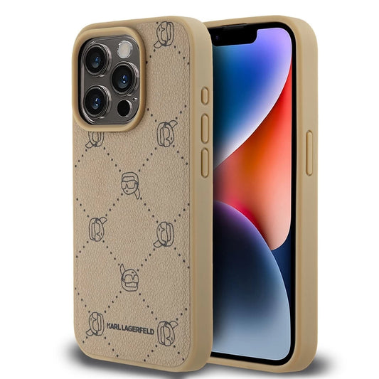 Karl Lagerfeld PU Karl Heads Pattern MagSafe tok iPhone 15 Pro Max készülékhez bézs -  iPhone 15 Pro Max tok a Domshop kínálatából