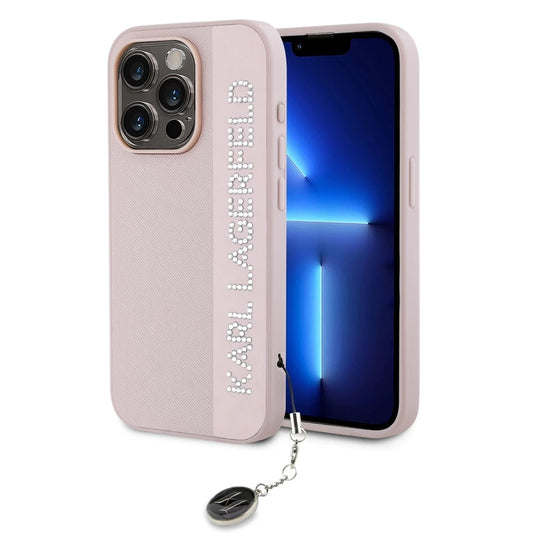 Karl Lagerfeld PU Saffiano Rhinestone Charm tok iPhone 15 Pro Max készülékhez rózsaszín -  iPhone 15 Pro Max tok a Domshop kínálatából