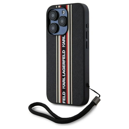 Karl Lagerfeld Saffiano Athleisure Stripes Cord tok iPhone 15 Pro Max készülékhez piros -  iPhone 15 Pro Max tok a Domshop kínálatából